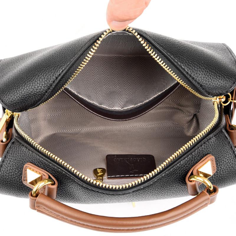 Hohe Qualität Einfarbig Leder Schulter Umhängetasche Für Frauen 2023 Luxus frauen Handtasche Designer Weibliche Messenger Tote Sac