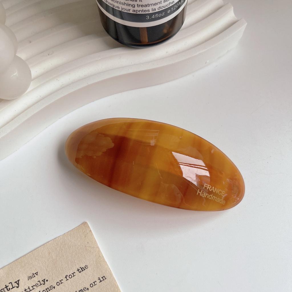 New High-end Spring Clip Korean France Acetate Ponytail Clip Hair Clip for Women Straight Clip