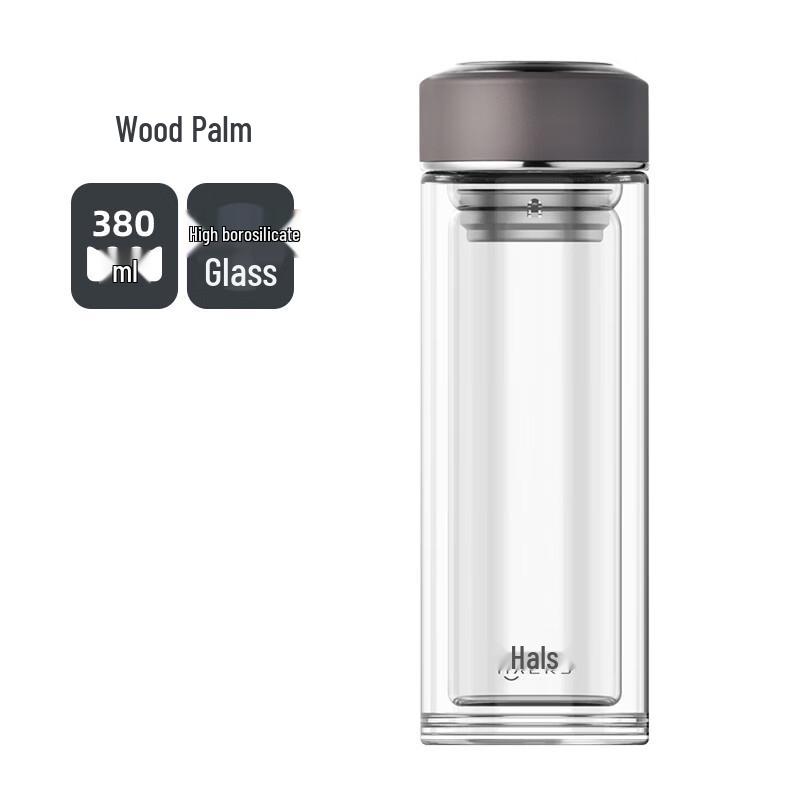 HAERS Thickened Double-Layer Glass Tea Infuser Cup