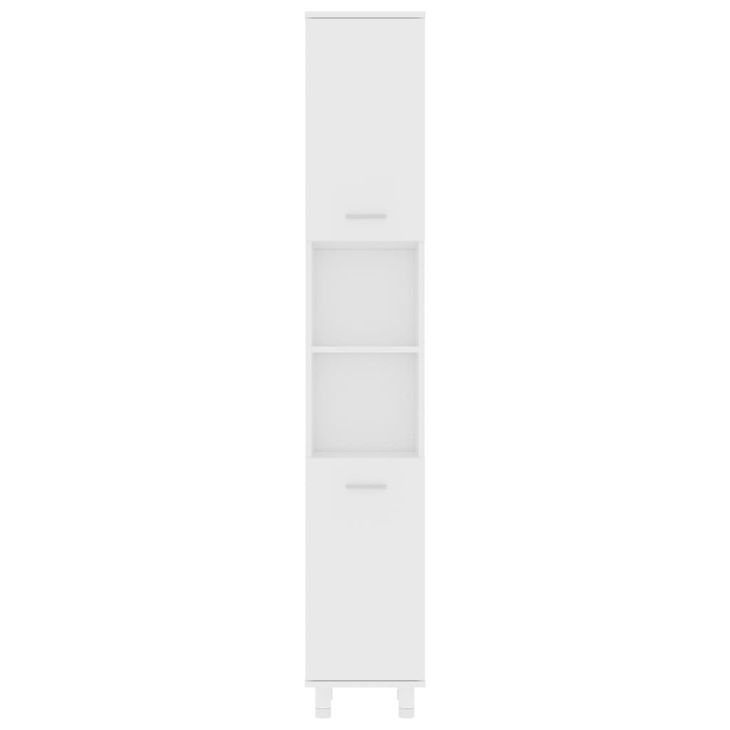vidaXL Badezimmerschrank Weiß 30x30x179 cm Holzwerkstoff
