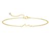 18K Gold Non-Fading Stainless Steel Wave Bracelet - Simple Symbol Birthday Gift