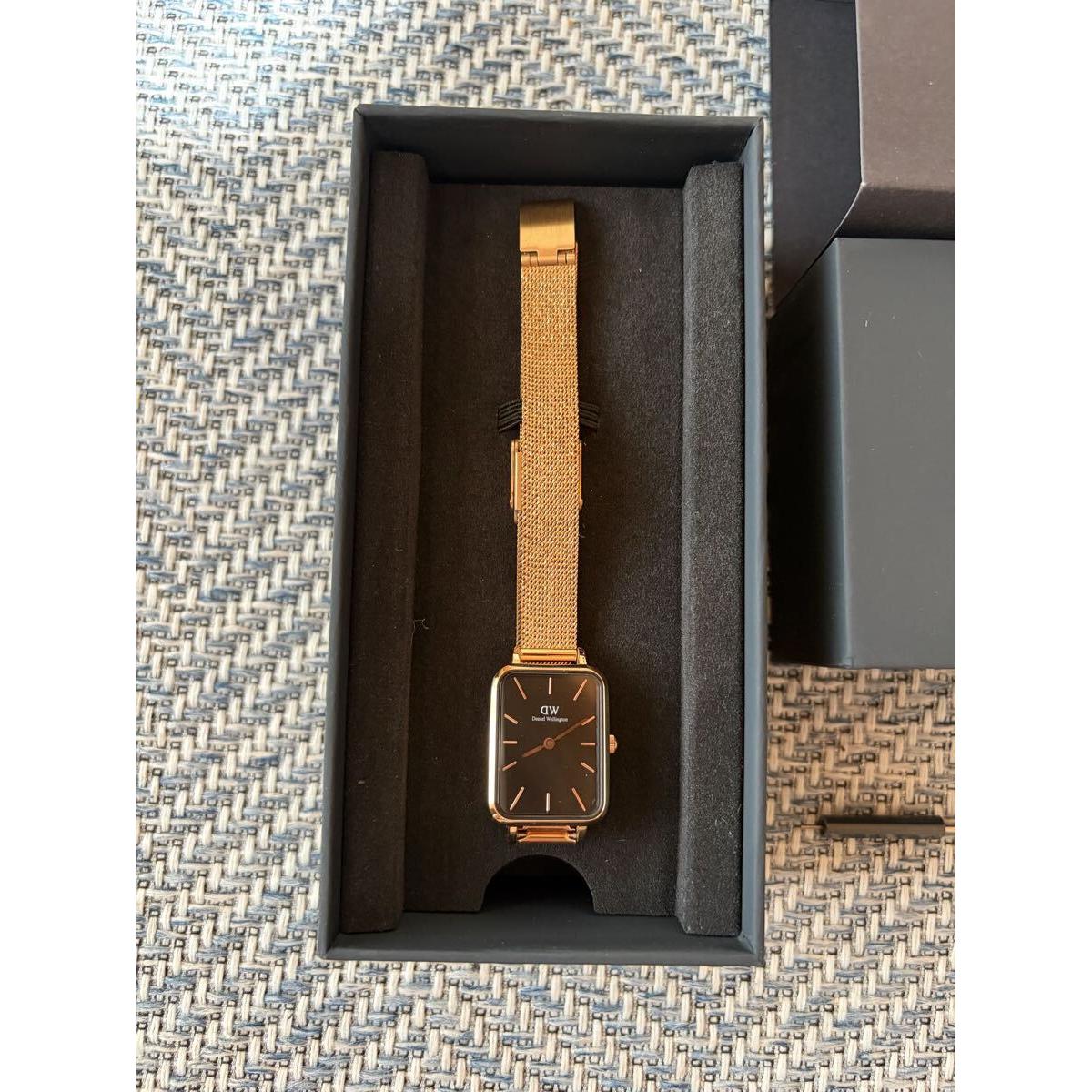 Used Daniel Wellington Watch Black Rose Gold Square Daniel Wellington Quartz