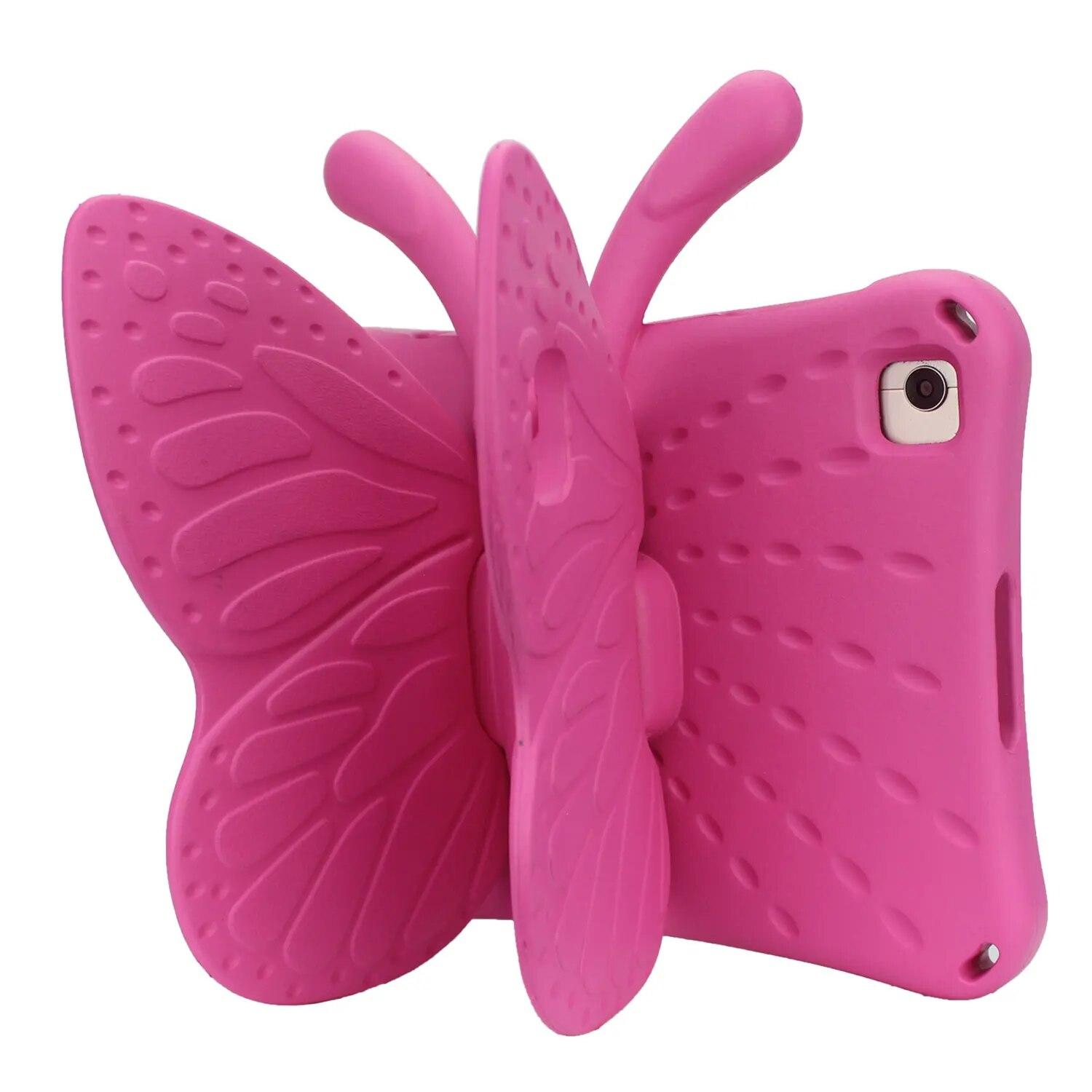 

Чехол с милым мультяшным бабочкой для Nokia T20 2021 T21 2022 10,36 дюйма, противоударная подставка, защитный чехол для планшета, детский чехол из ЭВА, чехол Nokia T21 2022 ярко-розовый