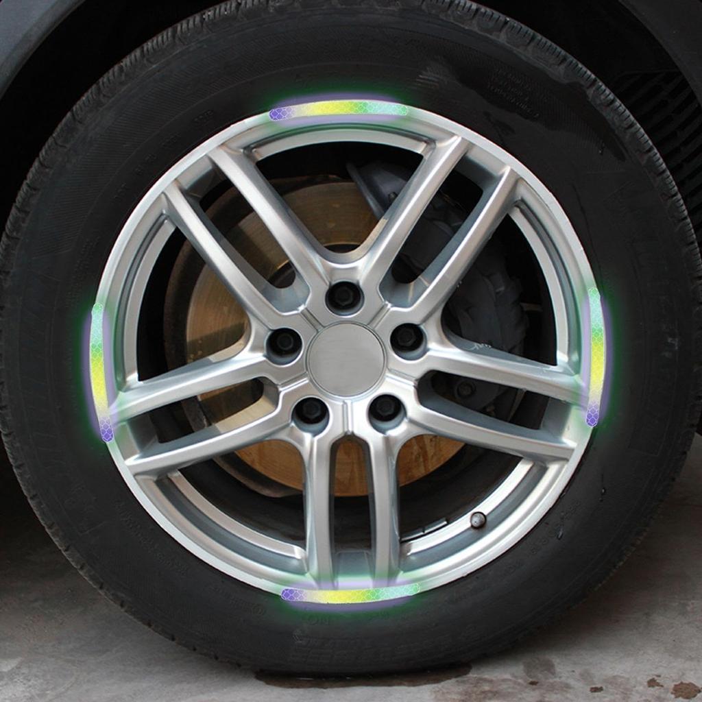 Reflective Car Decal, Tire Decal | 20 PCS PVC Reflective Tape Wheel Stickers, Car
