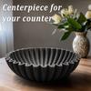 Handicraft Decorative Bowl Ruffle Scalloped Bowls Modern Home Decors Fruit Bowl Decorative Fruit Bowl Stylish Key Bowl