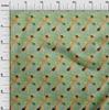 oneOone Cotton Flex Mint Green Fabric Florals Dress Material Fabric Print Fabric By The Yard 40 Inch