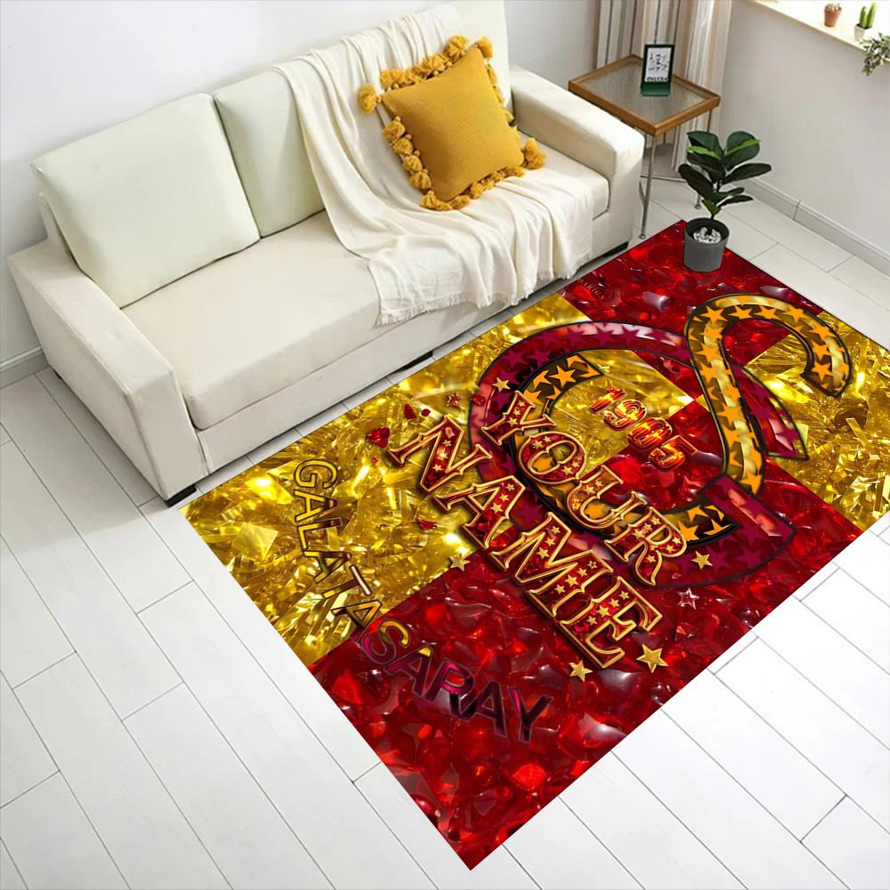Galatasaray Pride Customizable Name Floor Rug Office Rug Design for Hallway Game Room Kitchen Study room Anti-slip Rug Office home decor