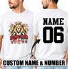 Personalised England Tournament 2026 Tshirt Custom Name Number Football Fan Top