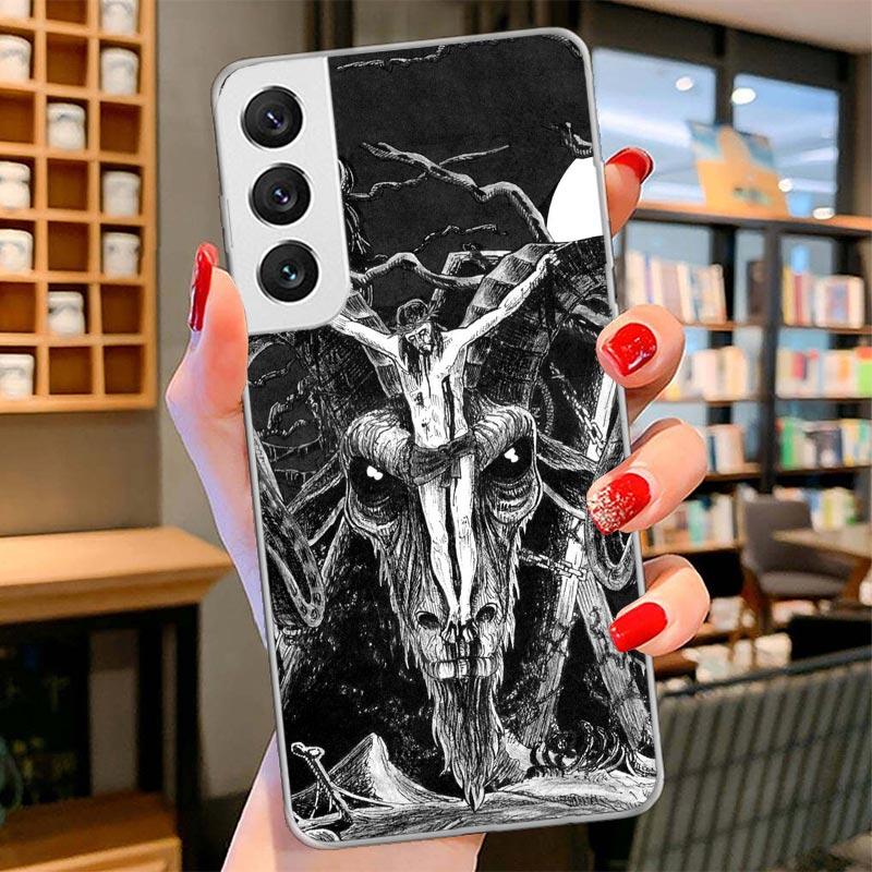 

Satanic Goat Satan Devil Cover Phone Case For Samsung Galaxy S26 S25 Edge S24 Ultra S23 S22 Plus S21 S20 FE Soft Fundas Shell Ga Samsung S24 Plus