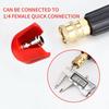 High-Pressure Car Washing Water Gun Washer Sprayer Nozzle Tip with 1/4" Inch Fitting Male Thread 0 15 25 40 Degree Water Jet