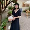 Large Size Contrasting Color Polo Dress Women's Summer 2026 New Fat Mm Belly Cover and Thin Skirt Casual T-shirt Long Dress