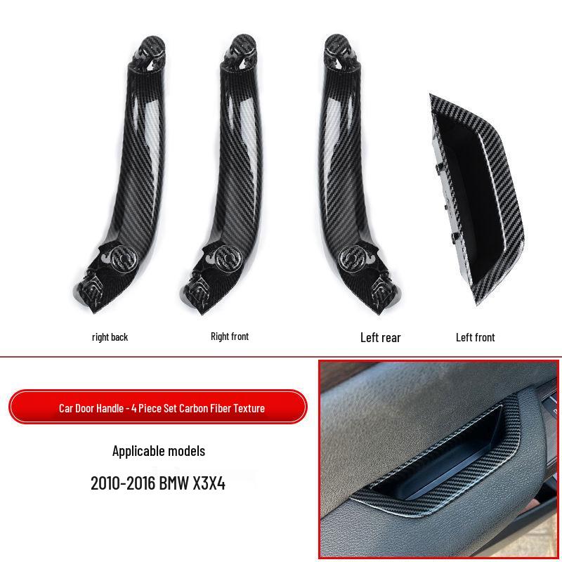 Enhanced BMW X3 Door Handle Inner Cover & X4 Armrest Storage Box with Improved Material & Non-Sticky Finish.