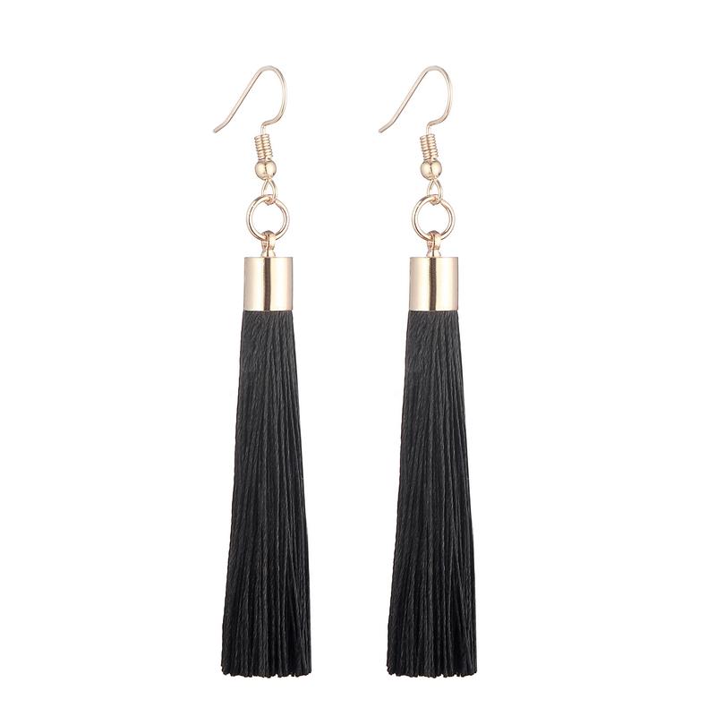 Lovbeafas Fringe Tassel Earrings For Women Gold Color Vintage Long Drop Dangle Earrings Fashion Wedding Jewelry Party Gift