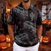 Men's Short Sleeve Loose Fit Casual Top for Halloween Party Versatile Daily Wear