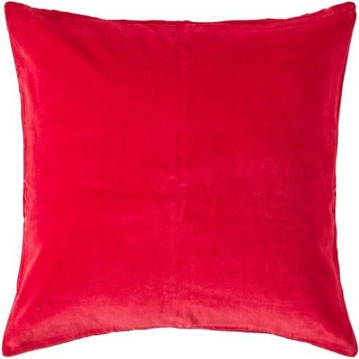 Housse de coussin en velours Rouge, 40 x 40 cm