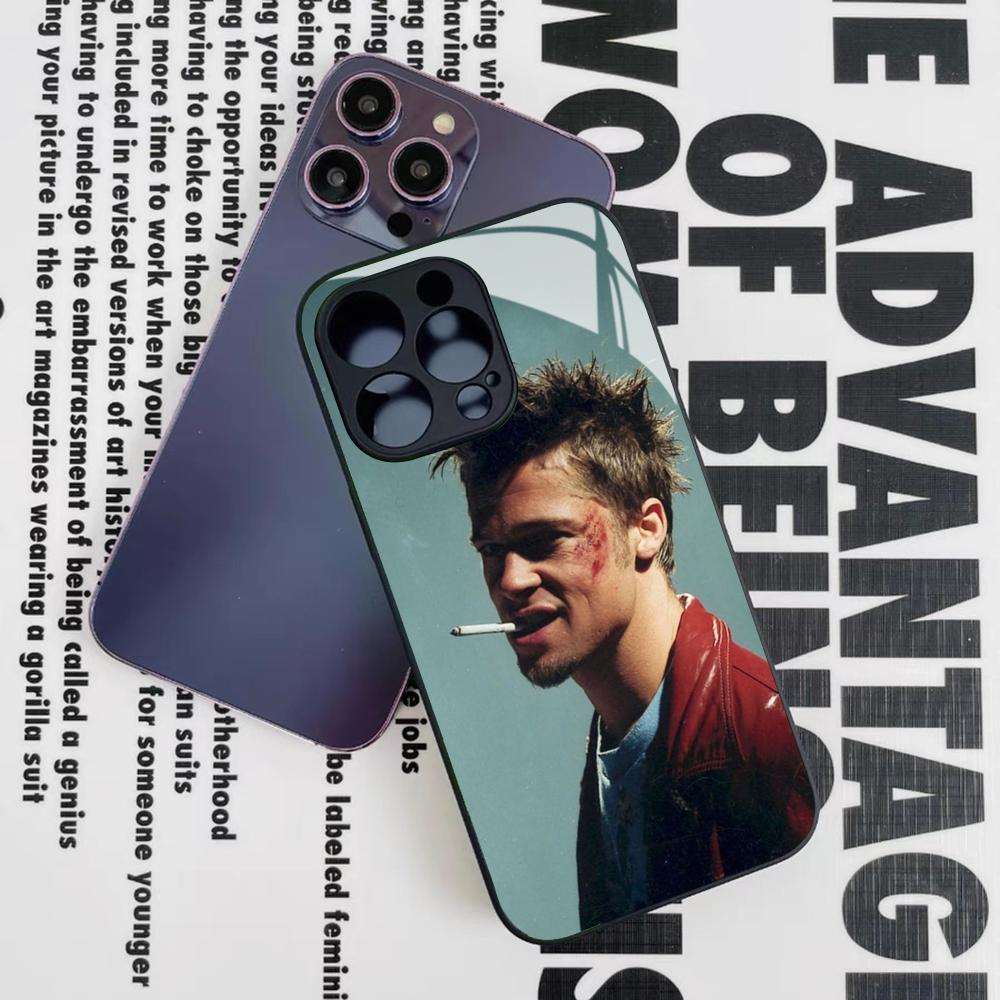 Fight Club Movie Phone Case for Iphone 17 16 15 14 12 11 13 Pro Max Mini X Air Puls Black Glass Cover