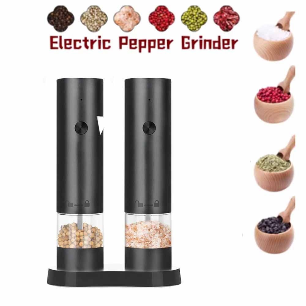 Ceramic Core Electric Salt  Grinder Adjustable Coarseness Spice Mill  Kitchen Tool