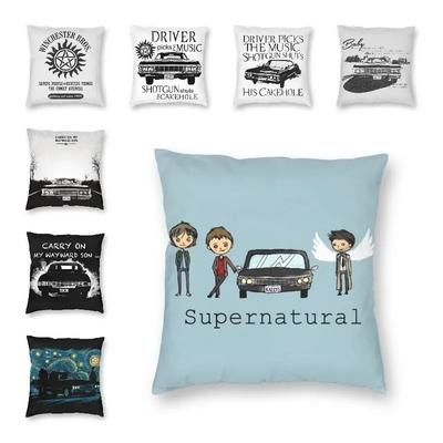 Retro Supernatural Pillow Case Home Decoration TV Demon Hunters Wincherter Bros Nordic Cushion Cover Soft Pillowcase Driver