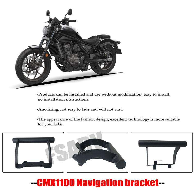 For Honda CMX1100 CM1100 Motorcycle GPS Phone Front Bar Holder Mount Stand CMX 1100 CM 1100 2021 2022 2023 Navigation Bracket