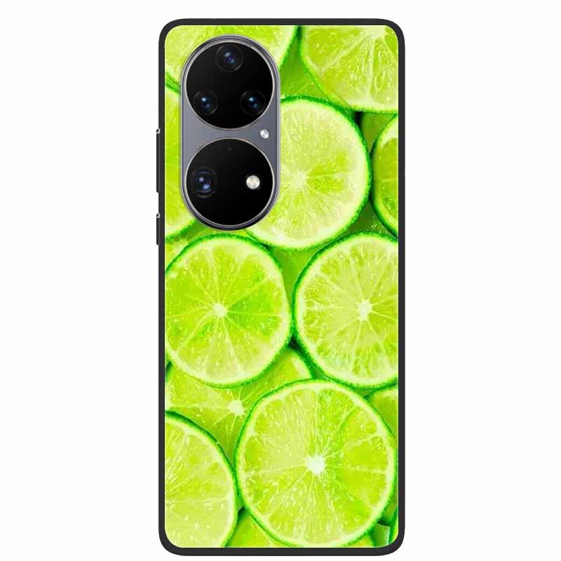 Para Huawei P50 Pro Funda P50E Resistente a Golpes Suave Silicona Funda de Teléfono Para Huawei P50Pro Cubierta Trasera P 50 Lujo Protectora TPU Coque