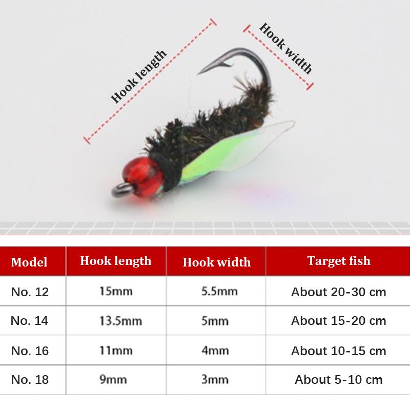 Luya Fly Bait, Fly Hook, Mung Bean Fly, Horse Mouth, White Striped Tilapia, Predatory Freshwater Fish, Fake Bait Fishing