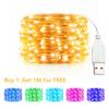10/20/30M USB LED String Lights Copper Silver Wire Garland Light Waterproof Fairy Lights For Christmas Wedding Party Decoration