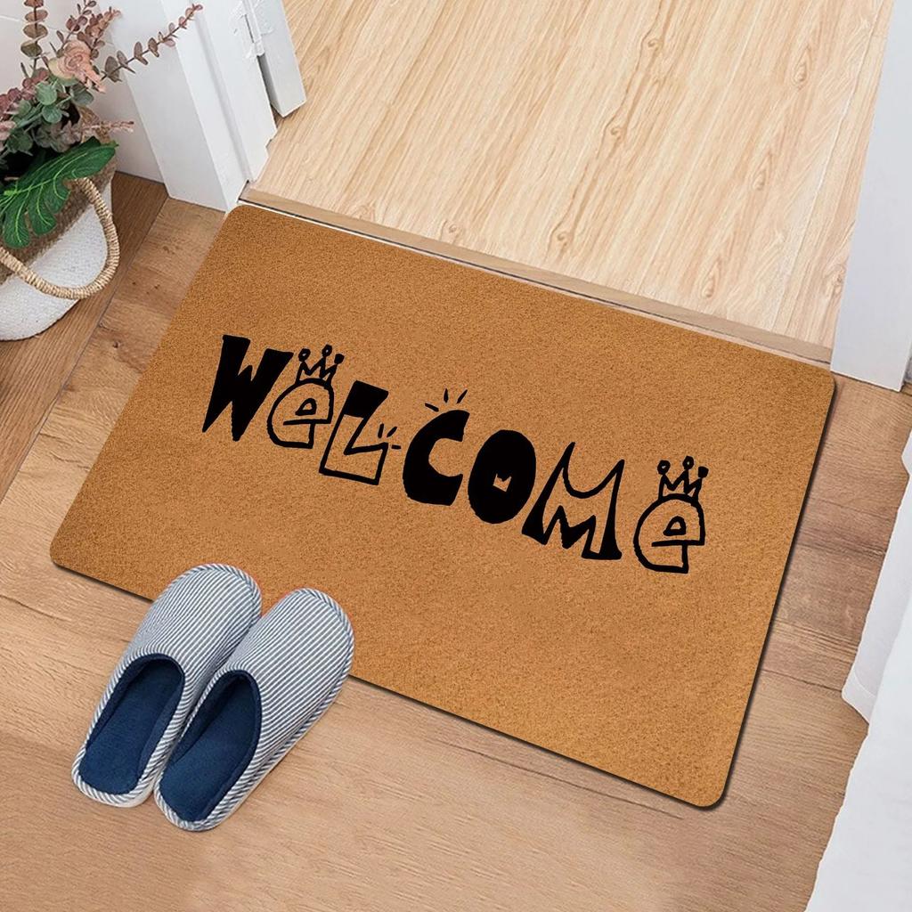 Welcome Sweet Home Floor Mat Door Mat Entrance Carpet Bathroom Absorbent Non Slip Kitchen Mat