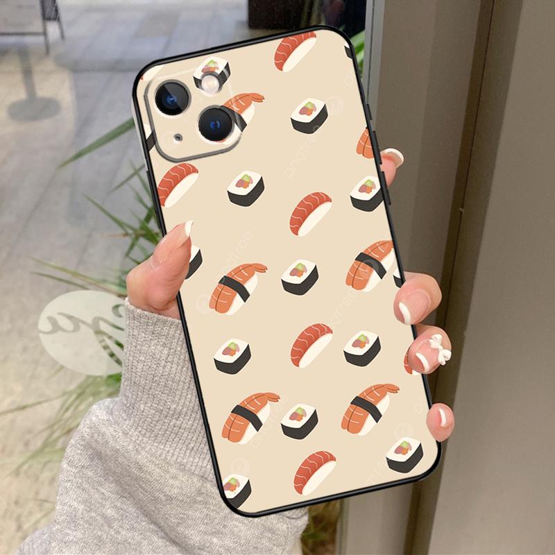 Japanese Sushi Food Case For iPhone 17 Air 16 15 14 13 11 12 Pro Max Plus 12 13 Mini 16e 17 Pro Max Back Cover