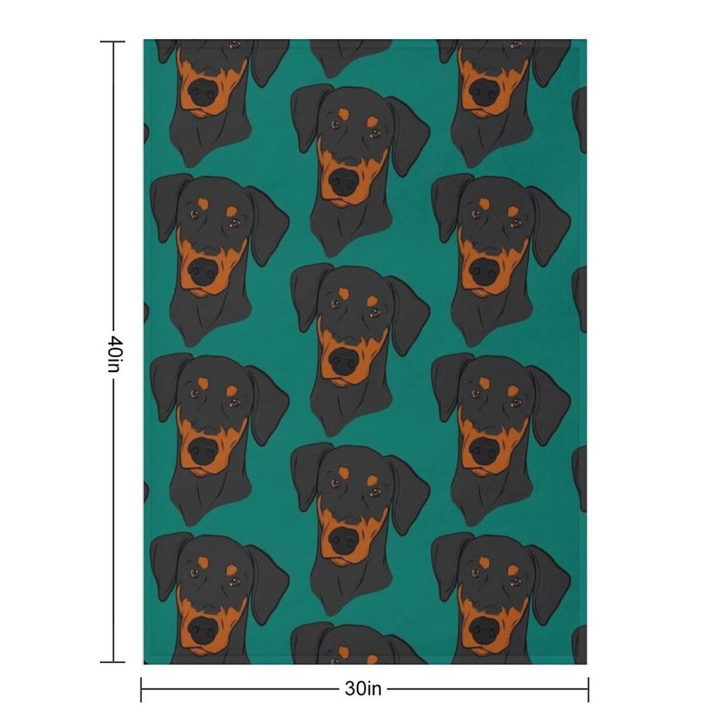 Doberman Throw Blanket Bed Fashionable Moving Summer Quilt Blankets