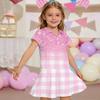 Kids'  Dress - Short Sleeve Pocket Color Frock Kids' Collared Dress - Short Sleeve Pocket Frock