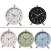 Elegant Quiet Quartzs Alarm Clock with Warm Yellow Nightlight for Peaceful Sleep Suitable for Home and Office Decors