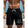 Men's Quick-drying and Breathable Beach Shorts with Colorful Prints, Are Perfect for Use At Outdoor Activities.