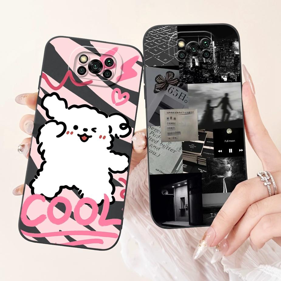 For Xiaomi Poco X3 NFC Case PocoX3 Pro Cute Funny Cartoon Cover Soft Silicone Case For Xiaomi Poco X3 Pro PocoX3 NFC Shell Coque