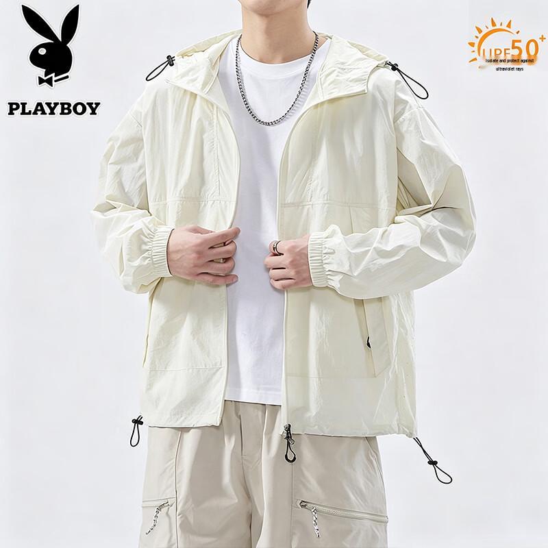 PLAYBOY Men s Summer Hooded Sun Protection Jacket M