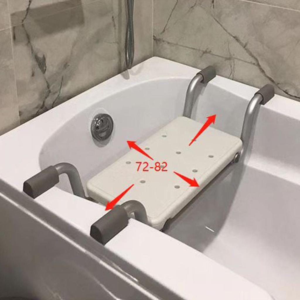 Bath Bench Adjustable up to 130kg Weight Bath Seat Shower Chair Pad Bath Board for Handicap Disabled Elderly Fits Most Bathtubs