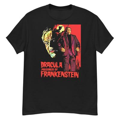Dracula Prigioniero di Frankenstein cult horror film fan art t-shirt