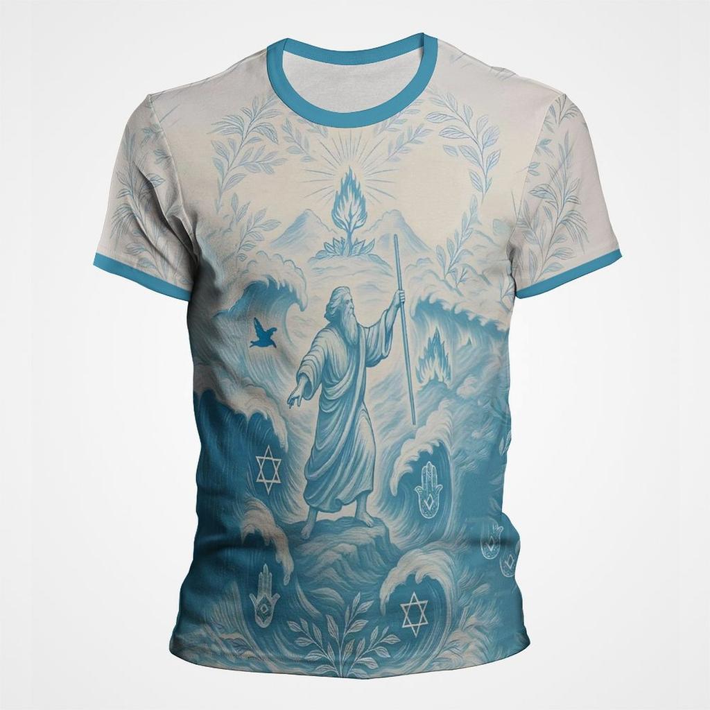 Maglia da Calcio alla Moda con Motivo Bandiera Israeliana da Uomo Estiva Trendy Emblema Nazionale T-shirt Stampate 3D Magliette Casual Oversize Top