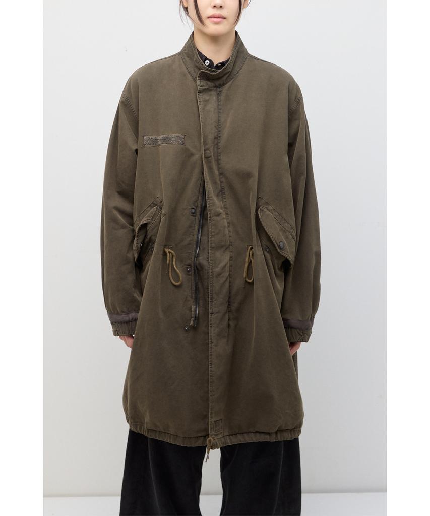 HATCHINGROOM Mods Parka Over Dyed Mud Khaki
