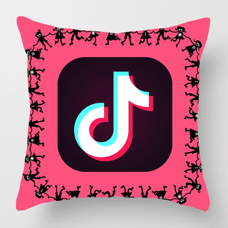 Cover Tiktok Cushion Decorative Soft Pillow Case Sofa Car Throw Protector 18inch