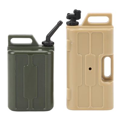 1 10 Scale Simulation Gas Fuel Tank Can Set Plastic Mini Fuel Tank and Mini Gas Can for SCX10 1 10 RC Crawlers Yellow