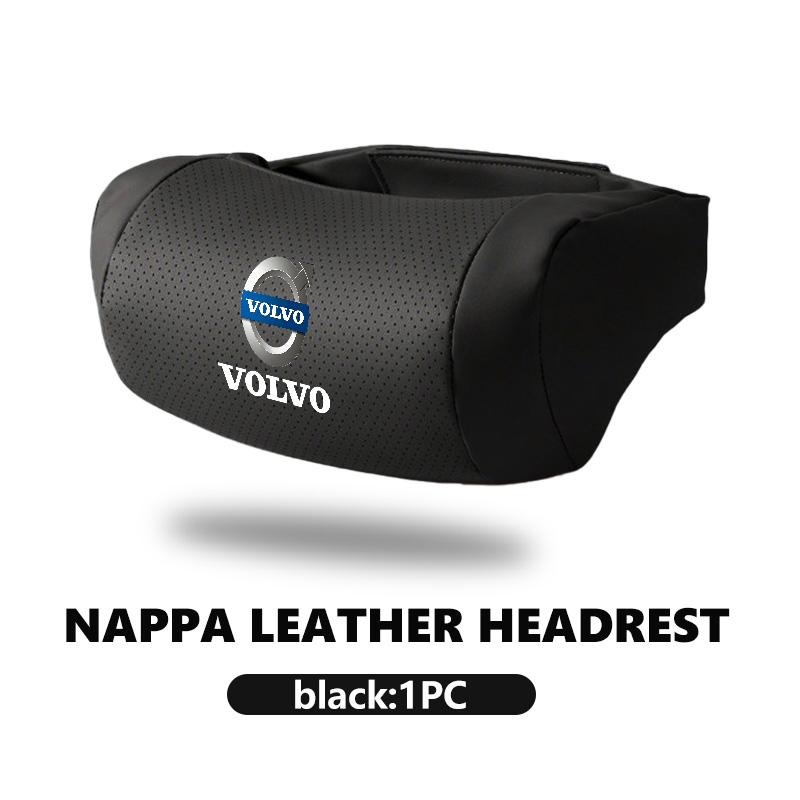 Für Volvo Atmungsaktives Leder Auto Kopfstütze Sitz Nackenstütze Kissen Zubehör V40 V60 C30 C70 S60 S80 S90 XC40 XC60 XC70 XC90