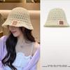 Crochet Floral Bucket Hat for Women, Knitted Sun Protection Outdoor Hat, Spring Summer Travel Fishermen Cap Beach Accessory