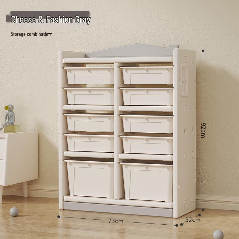 Children's Toy & Book Storage Rack - Plastic Organizer for Building Blocks, Small Cars, Sundries