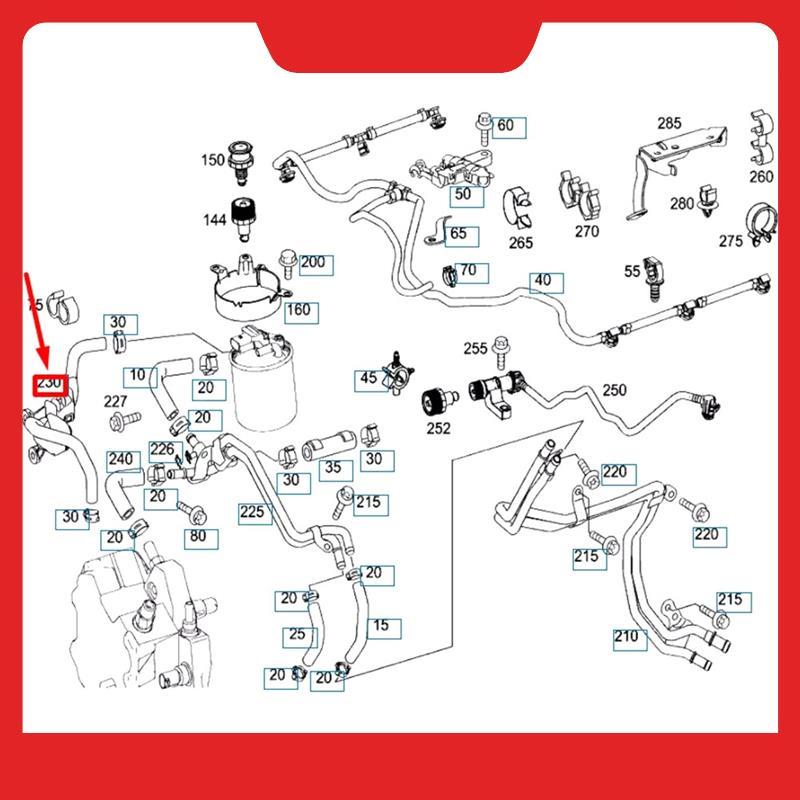 6420700281 New Engine High-Pressure Fuel Pump Oil Pipe Fuel Pipe For Mercedes Benz GL A6420700281