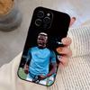 Capa de Celular V-Victor O-Osimhen de Futebol Para iPhone 17,16,15,14,13,12,11 Plus,Pro Max,XS,Capa Preta de Silicone Macio