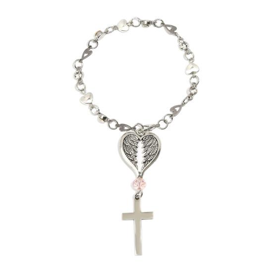 

Крещение Розарий Католический Мини Розарий Крылья Ангела Розарий Четки для пальцев Подарок на Крестины Свадьбу Детский праздник Причастие B