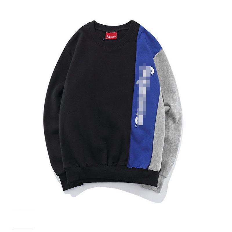 

Чоловіча толстовка з принтом літер Supreme Повсякденний спортивний одяг Мода Blue Black,L