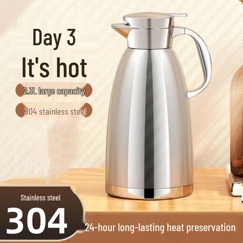 Large Capacity 304 Stainless Steel Thermos Flask for Home, Restaurant, Hotel, or Tea House