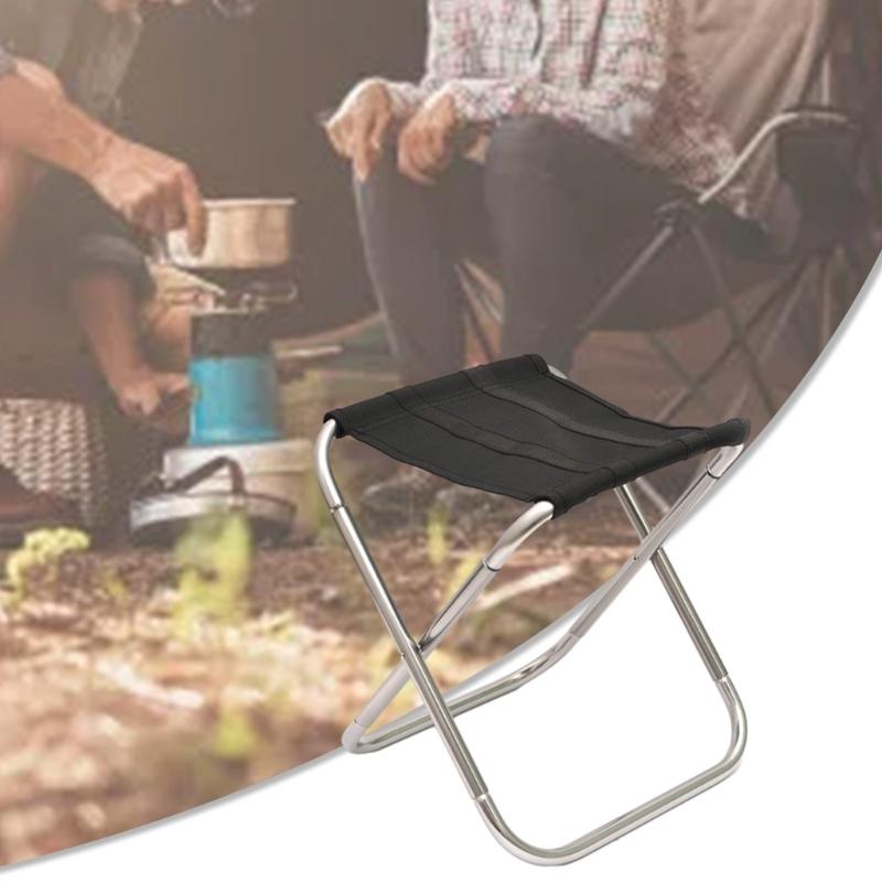 Camping Stool, Mini Folding Stool with Carry Bag, Aluminum-Alloy Bracket Lightweight Collapsible Fishing Stool Outdoor