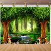 Fantasy Wonderland Background Wonderland Forest Butterfly Creek Decoration Used for Birthday Party Decoration